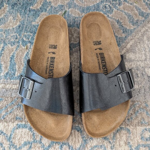 BIRKENSTOCK Sandals Women's 38 Catalina Graceful Licorice Buckle Slid On - Picture 3 of 12